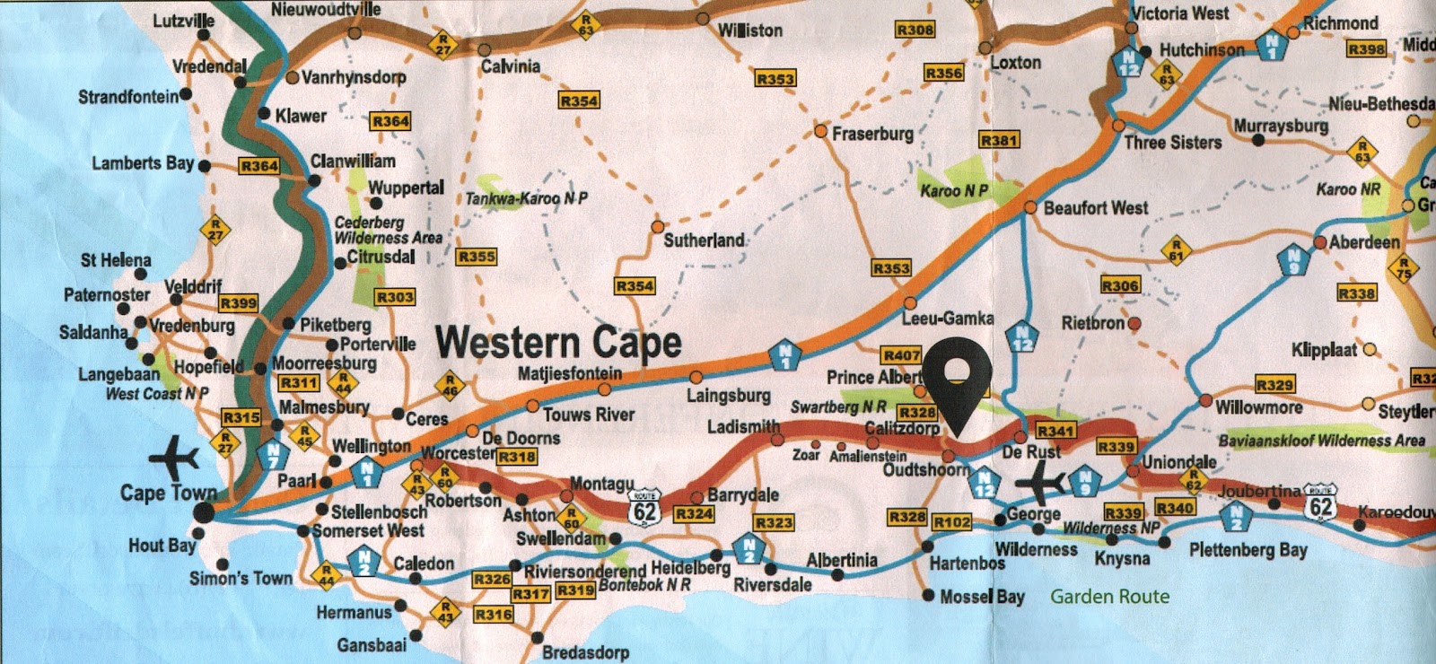 GARDEN ROUTE (Cape Town ⇒ Port Elizabeth) . TUTUKI EXPRESS