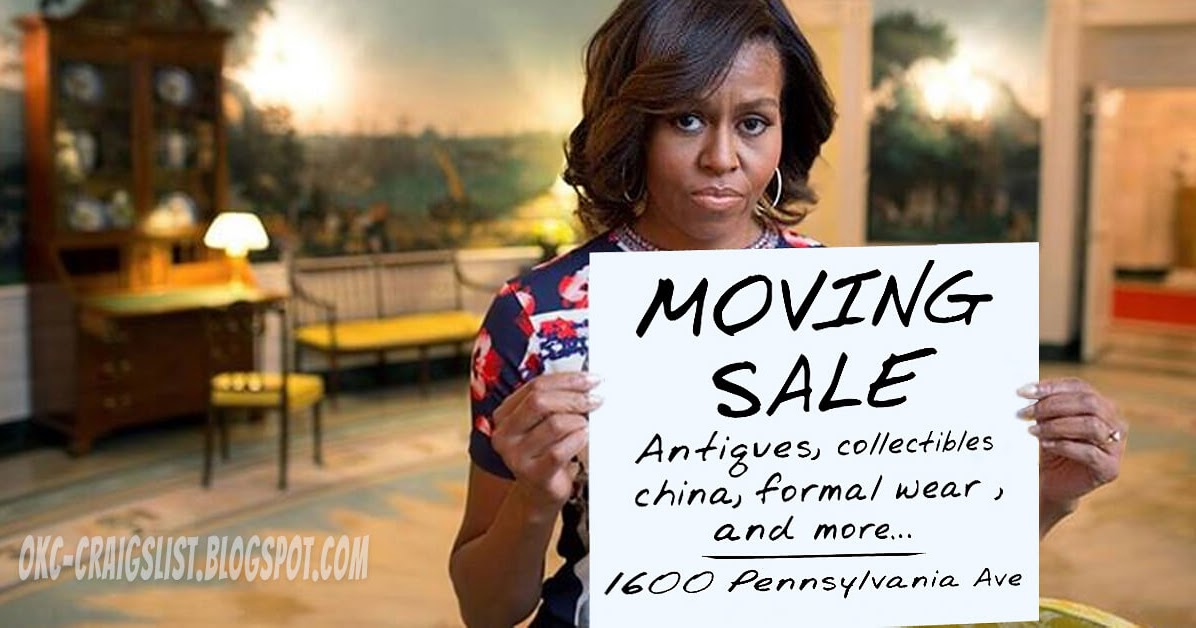 Buy Here Pay Here Okc >> FRIDAY FUNNY: Michelle Obama's "Moving Sale" | Craigslist Garage Sales - Oklahoma City Buy Here Pay Here Okc >> FRIDAY FUNNY: Michelle Obama's "Moving Sale" | Craigslist Garage Sales - Oklahoma City