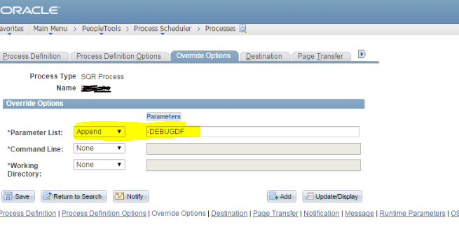 Making Peoplesoft Easy: SQR App Engine Tracing Parameters with snaps