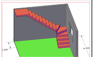  escada de 3 lekes em projeto