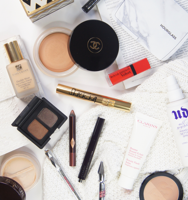 2016 makeup favourites high street affordable high end beauty blogger clarins laura mercier chanel hourglass charlotte tilbury benefit YSL loreal by terry beauty blender soap and glory estee lauder maybelline rimmel