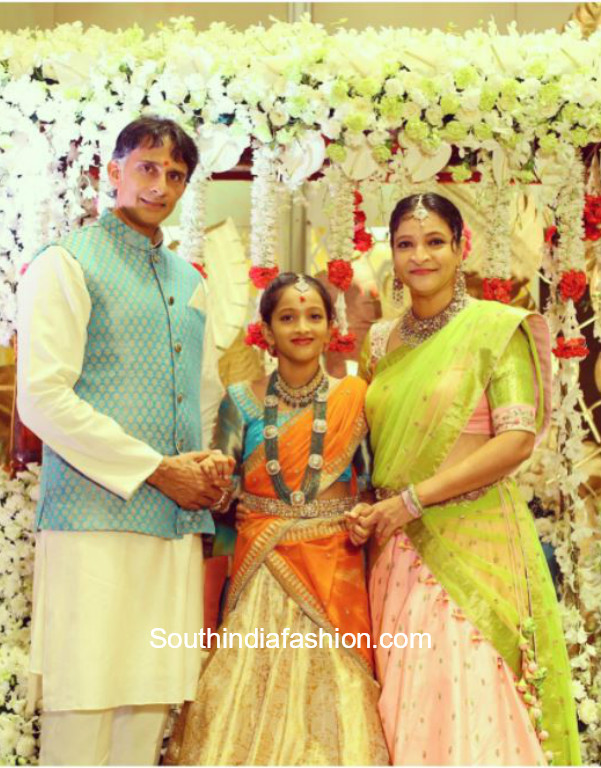 Mahesh Babu S Niece Jahnavi S Half Saree Function Indian