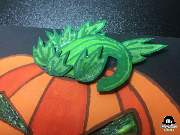 Tarjeta de Halloween: calabaza fosforescente | Manualidades