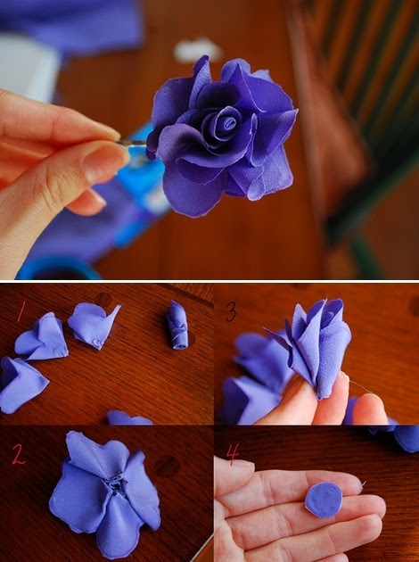 Inspirations by D: DIY Fabric Flower Hair Pin