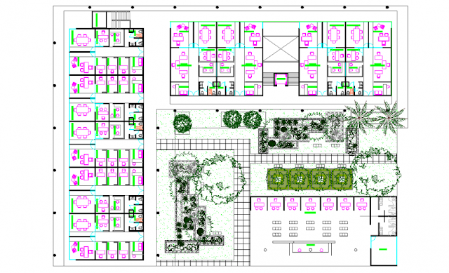 COMMERCIAL BUILDING PLAN DETAIL & GARDEN VIEW ALSO INCLUDE DETAIL