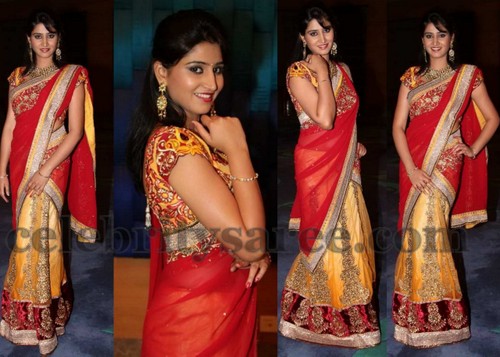 Model Shamili Latest Half Saree - Saree Blouse Patterns