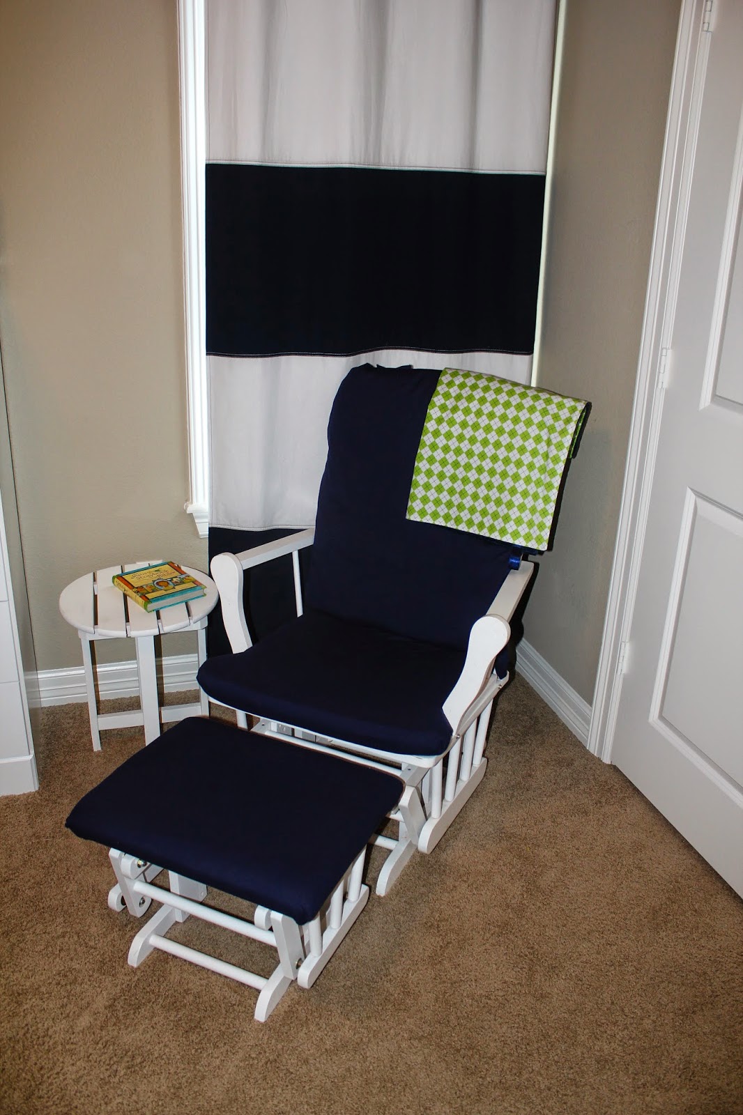 The Life of Mrs. Martinez Grant's Navy & White Nursery