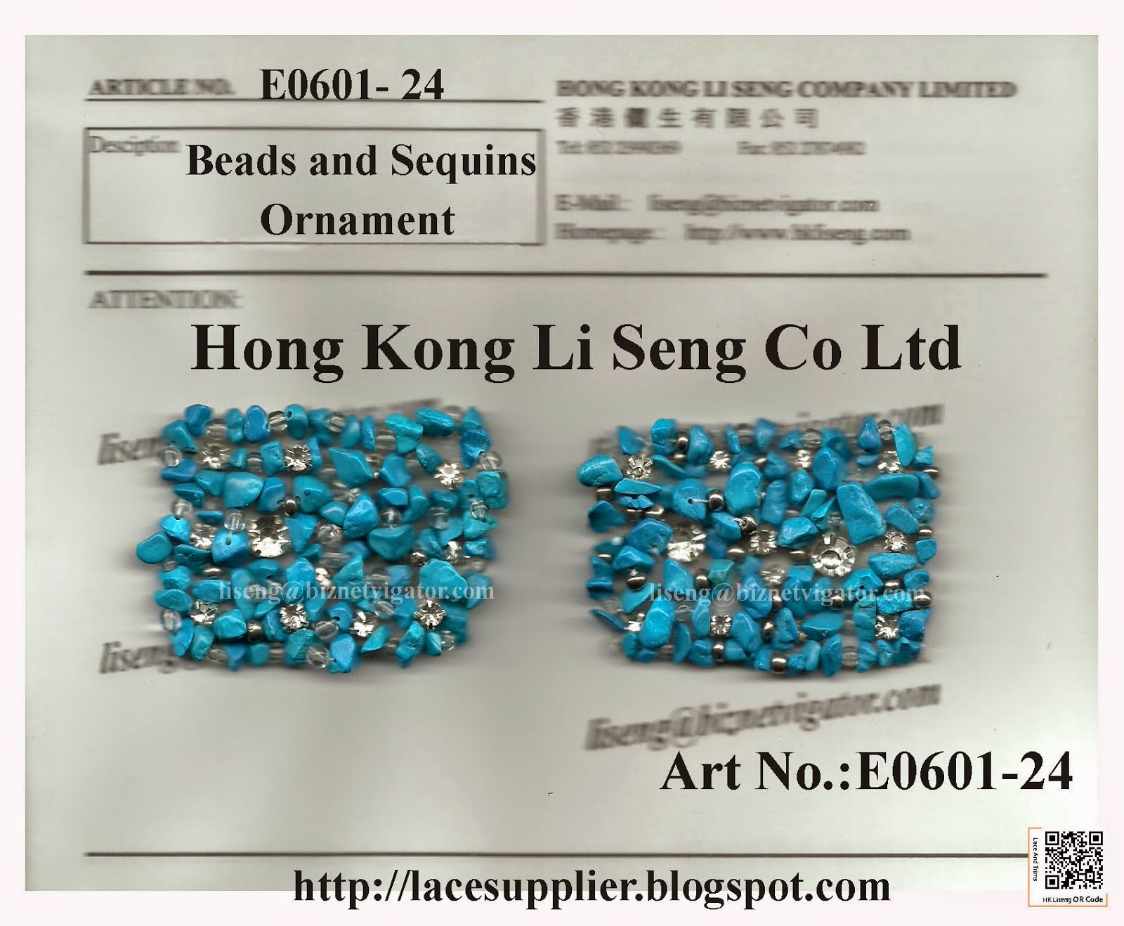 Beads and Sequins Ornament Manufacturer Wholesaler and Supplier - Hong Kong Li Seng Co Ltd