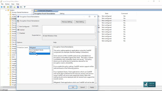 credssp encryption oracle remediation registry credssp encryption oracle remediation registry