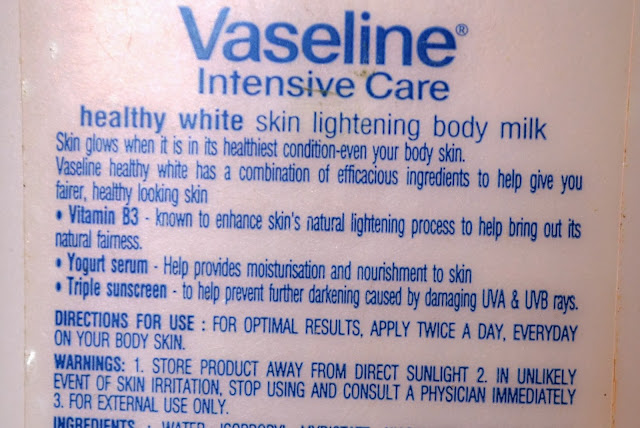 Vaseline Intense Care Healthy White Skin Lightening Body Milk Review Vaseline Intense Care Healthy White Skin Lightening Body Milk Review