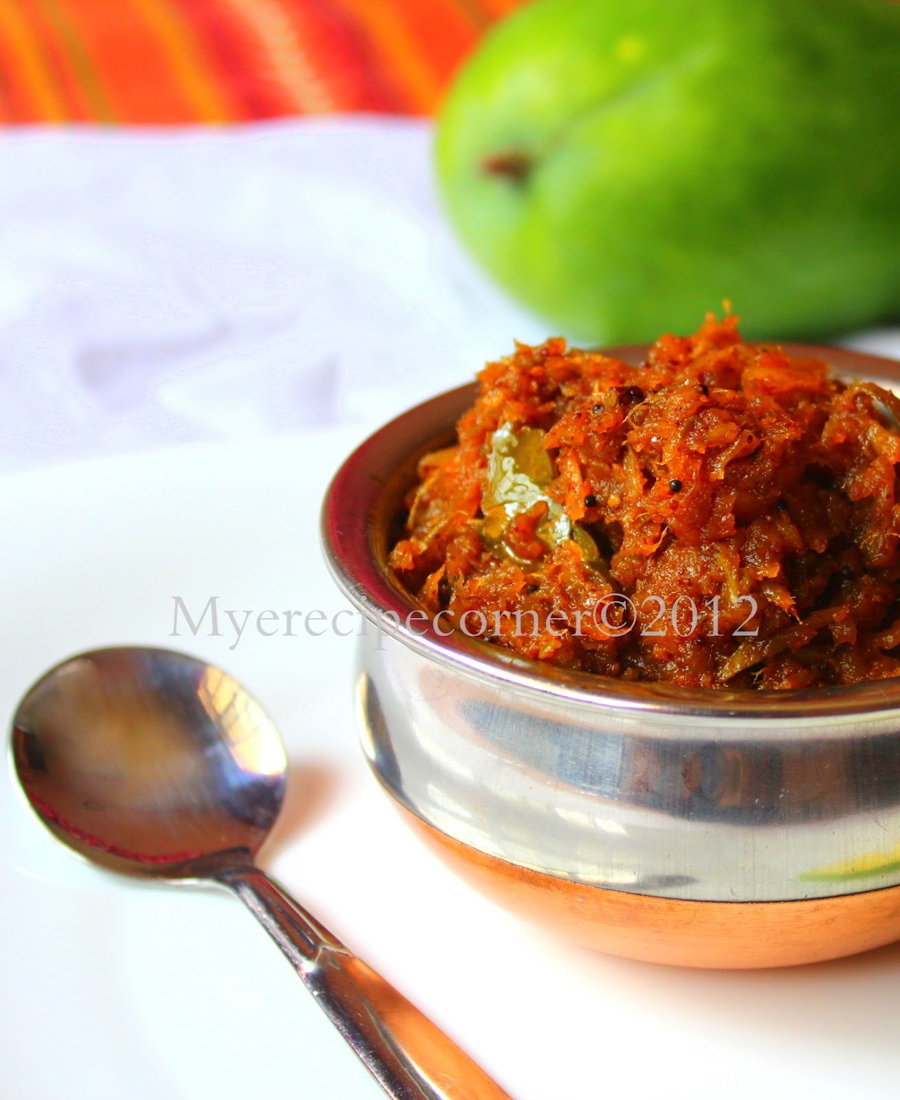 Mye's Kitchen Andhra Mango Thokku recipe