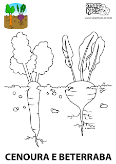 colorir cenoura e beterraba