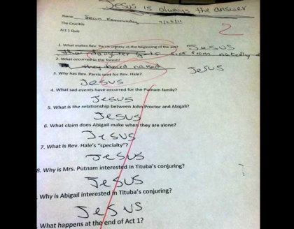 Funny Test Answers