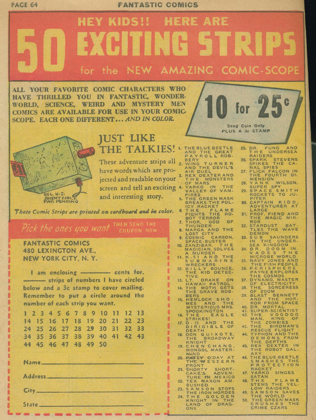 Read online Fantastic Comics comic -  Issue #8 - 66