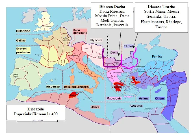 Diocezele Imperiului Roman 400