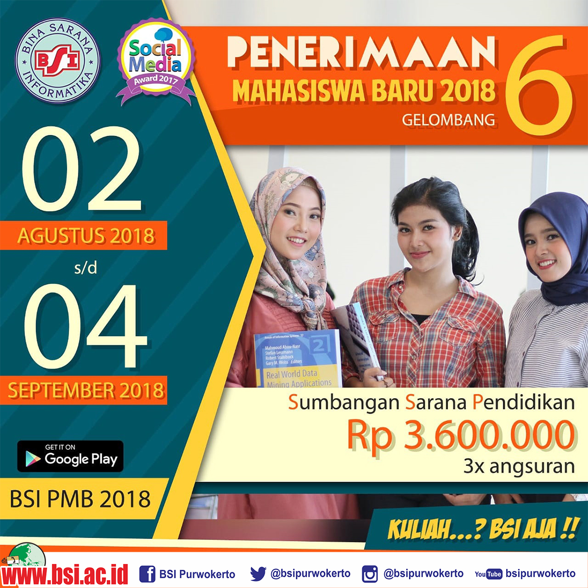 Pendaftaran Mahasiswa Baru Amik Bsi Purwokerto Imaniawan Id