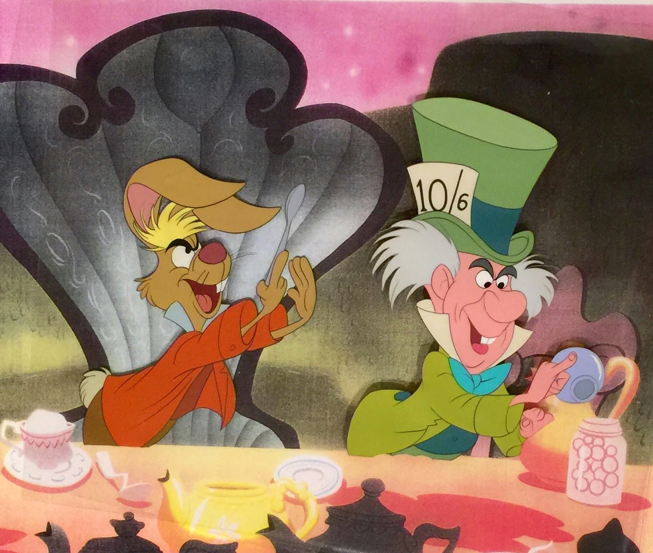 Animation Collection Mad Hatter and March Hare Cels from "Alice In