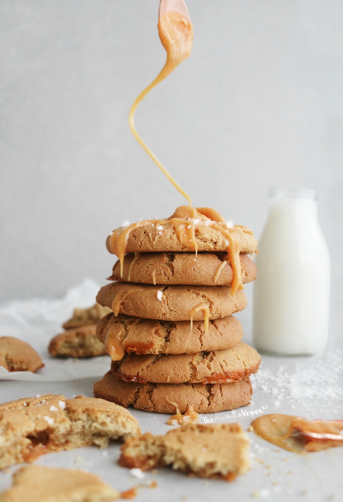 Easy caramel stuffed cookies recipe The Little Blog Of Vegan
