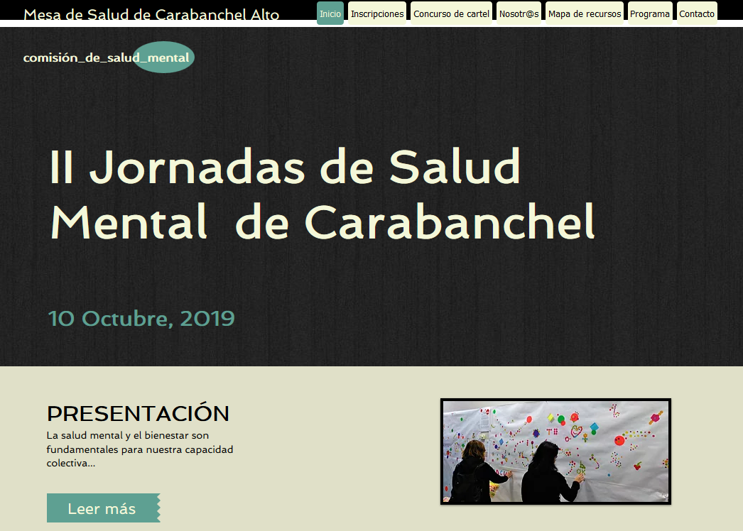 II JORNADAS DE SALUD MENTAL DE CARABANCHEL 2019