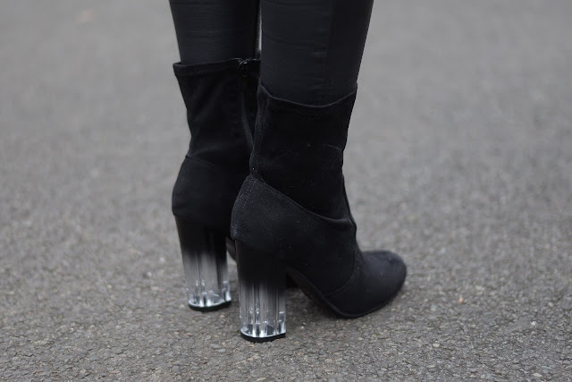Sammi Jackson - Everything5pounds Perspex Heel Sock Boots 