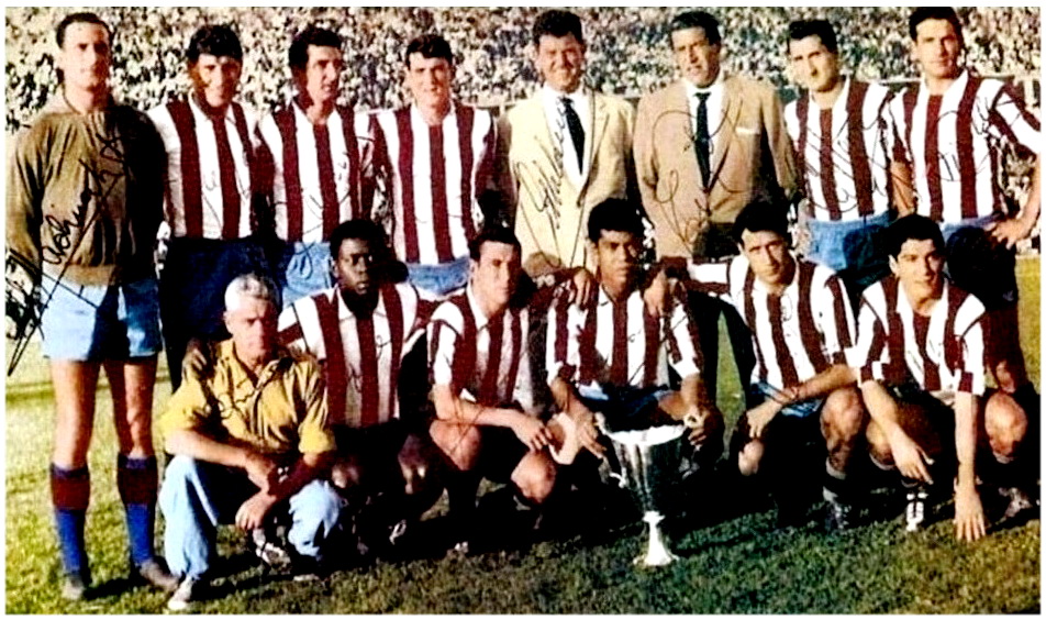 EQUIPOS DE FÚTBOL ATLÉTICO DE MADRID contra Fiorentina 05/09/1962