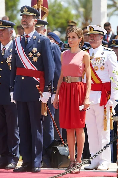 King Felipe VI of Spain and Queen Letizia of Spain attend the delivery of actual employment office at General Air Force Academy