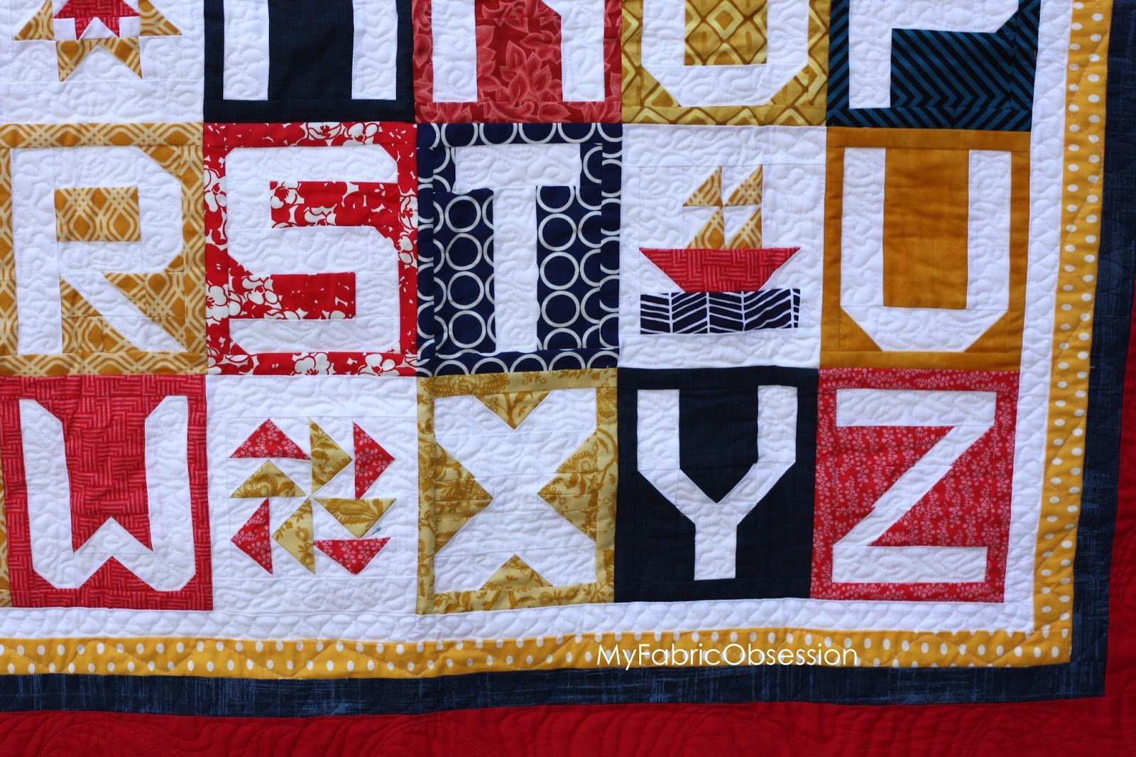 My Fabric Obsession Second Alphabet Quilt