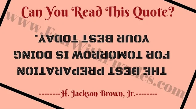 Can You Read This?: Challenge to read upside down