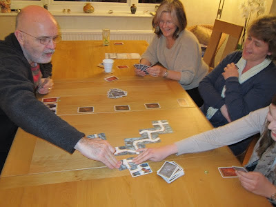 Saboteur 2 - Crispin lays his next card. Can you spot the 2 saboteurs?! Yes it is the wise one and the young one!
