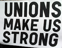 sign syaing, Unions make us strong.