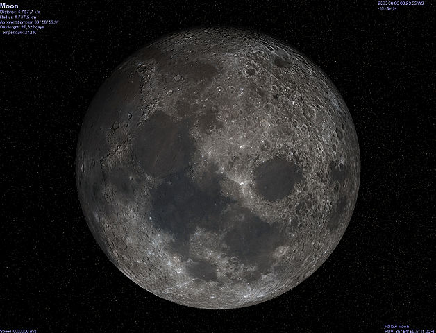 Imagen del satélite natural de la Tierra la Luna.
