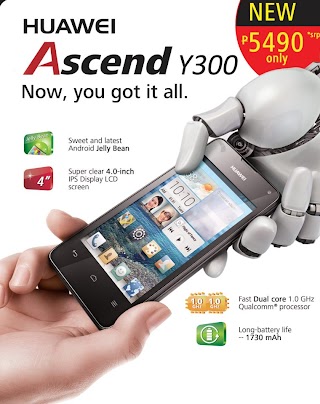 Huawei Latest Device ‘Ascend Y300’ Now Available in Philippines for the Price of P5490 Huawei Latest Device ‘Ascend Y300’ Now Available in Philippines for the Price of P5490