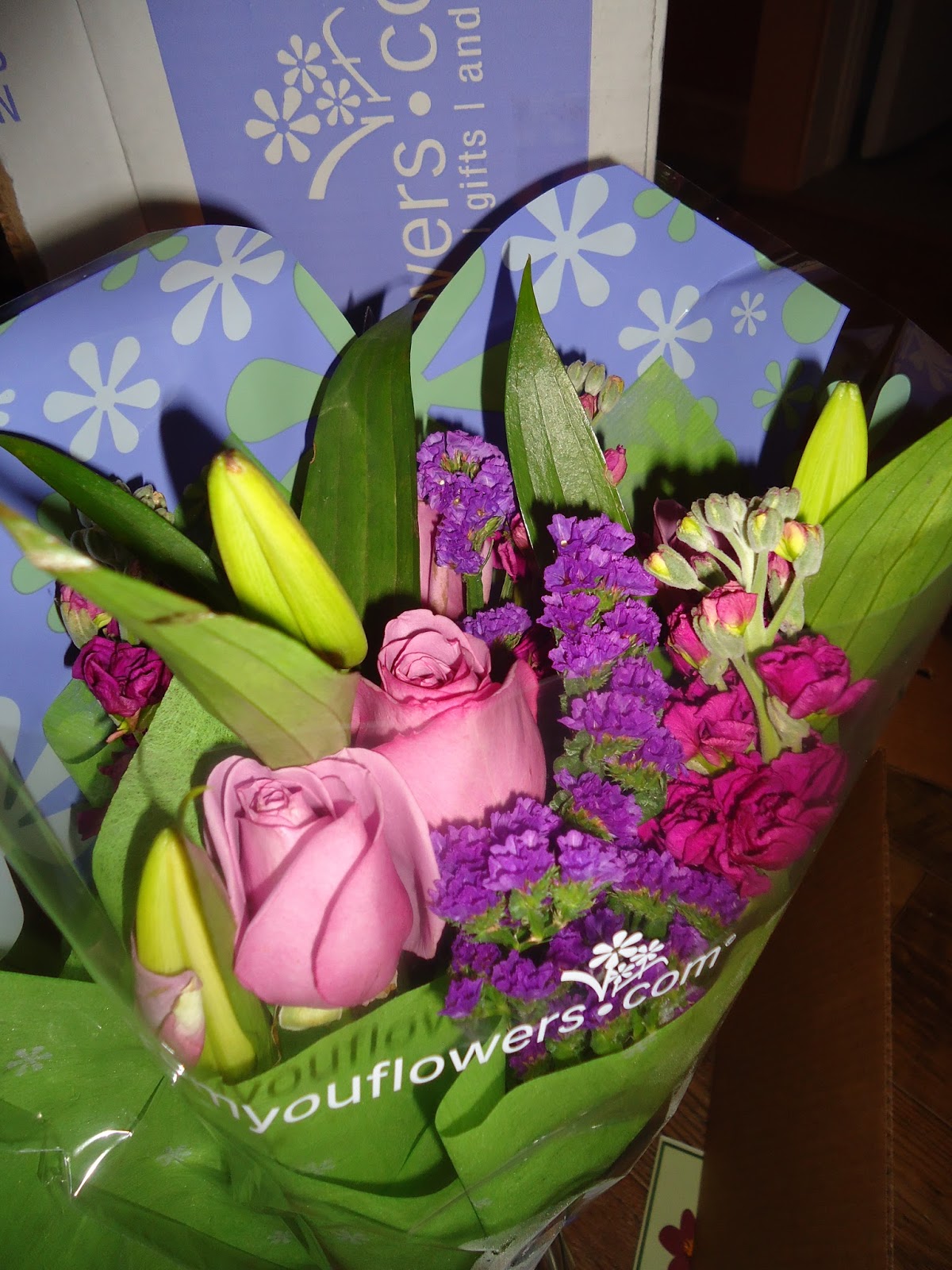 Fishful Thinking Lavender Rose and Lily Bouquet