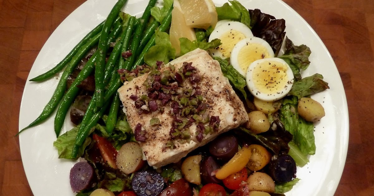 Cracked Pepper Halibut Nicoise