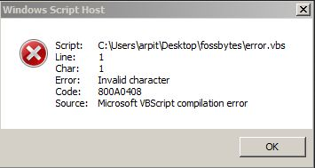 Ошибка host error. Команда для msgbox в блокноте. значки ошибок vbs windows. notepad error. host error перевод.