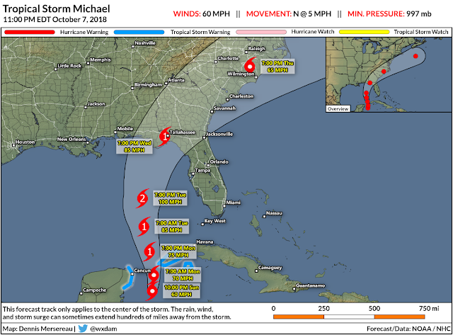 Michael on Track to Hit the Northern Gulf Coast as a Hurricane on ...
