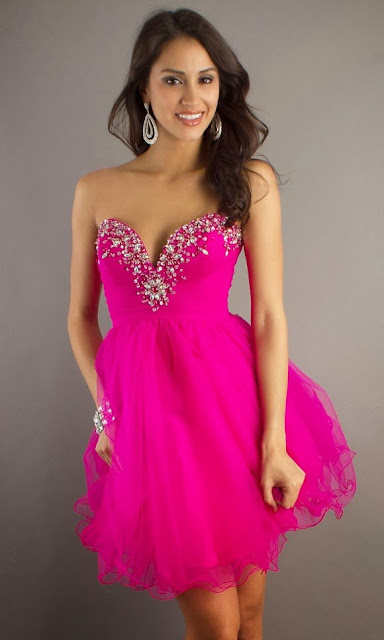 Women Fashion Blog: Latest Pink Prom Dresses For Girls