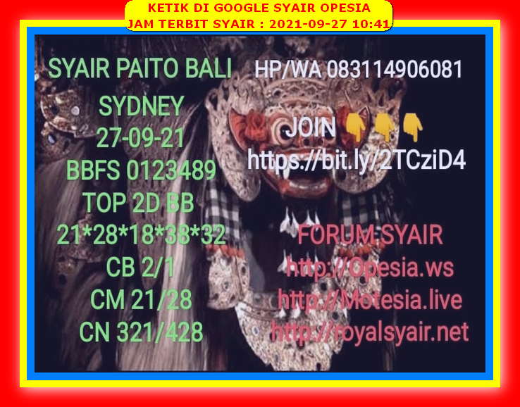 PREDIKSI SYDNEY COJEEL