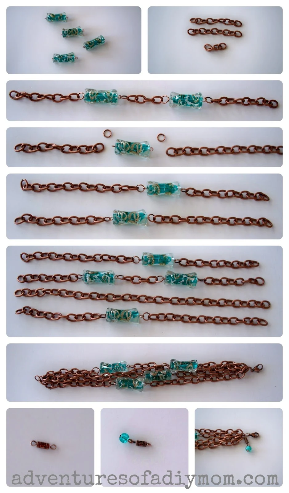 How to Make a Turquoise and Copper Bracelet