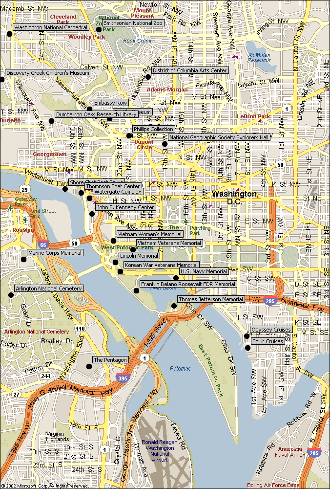 Tourist Map Of Washington Dc Printable - Printable Templates
