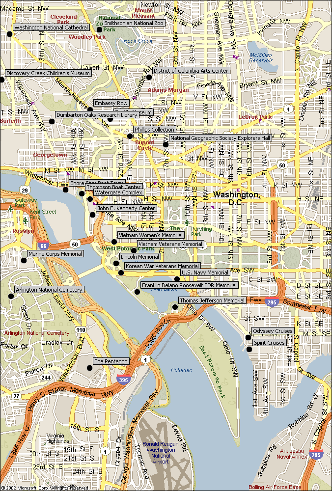 Printable Washington Dc Tourist Map Printable Washington Dc Tourist Map