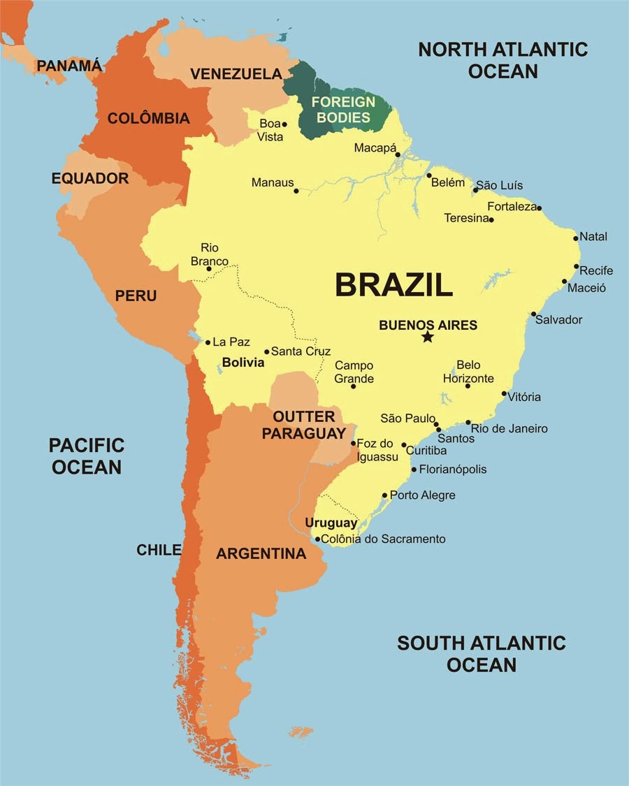 Imagenes de Mapas de America del Sur para Imprimir | Colorear a Heidi