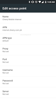Cherry Prepaid APN settings