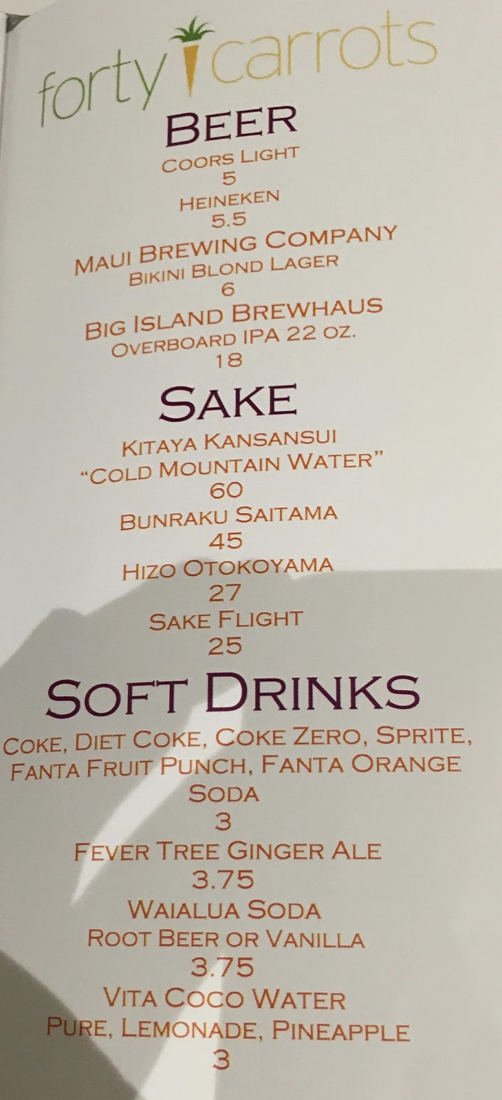 GREAT EATS HAWAII FORTY CARROTS AT BLOOMINGDALE'S