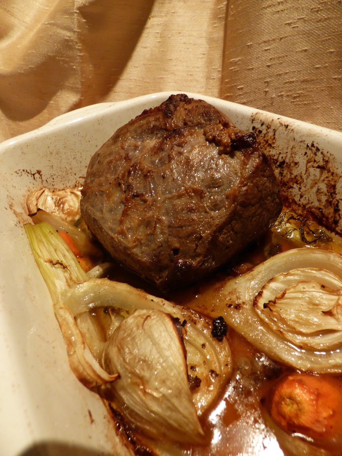 Chez Maximka Roast beef with brown sugar, rum & mustard glaze