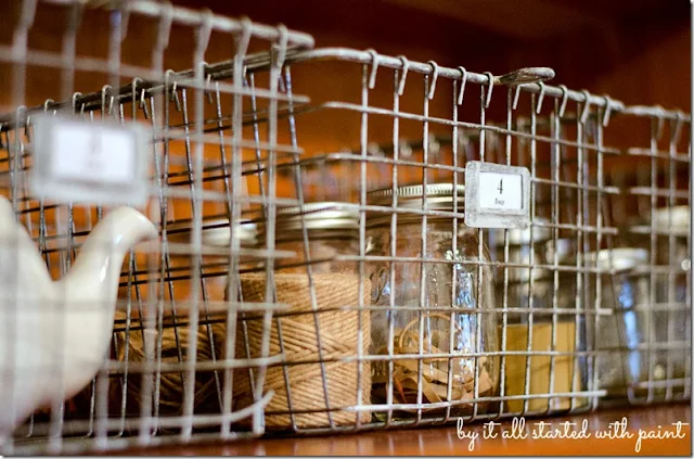 How to age new wire baskets to look old - by It All Started With Paint featured on I Love That Junk