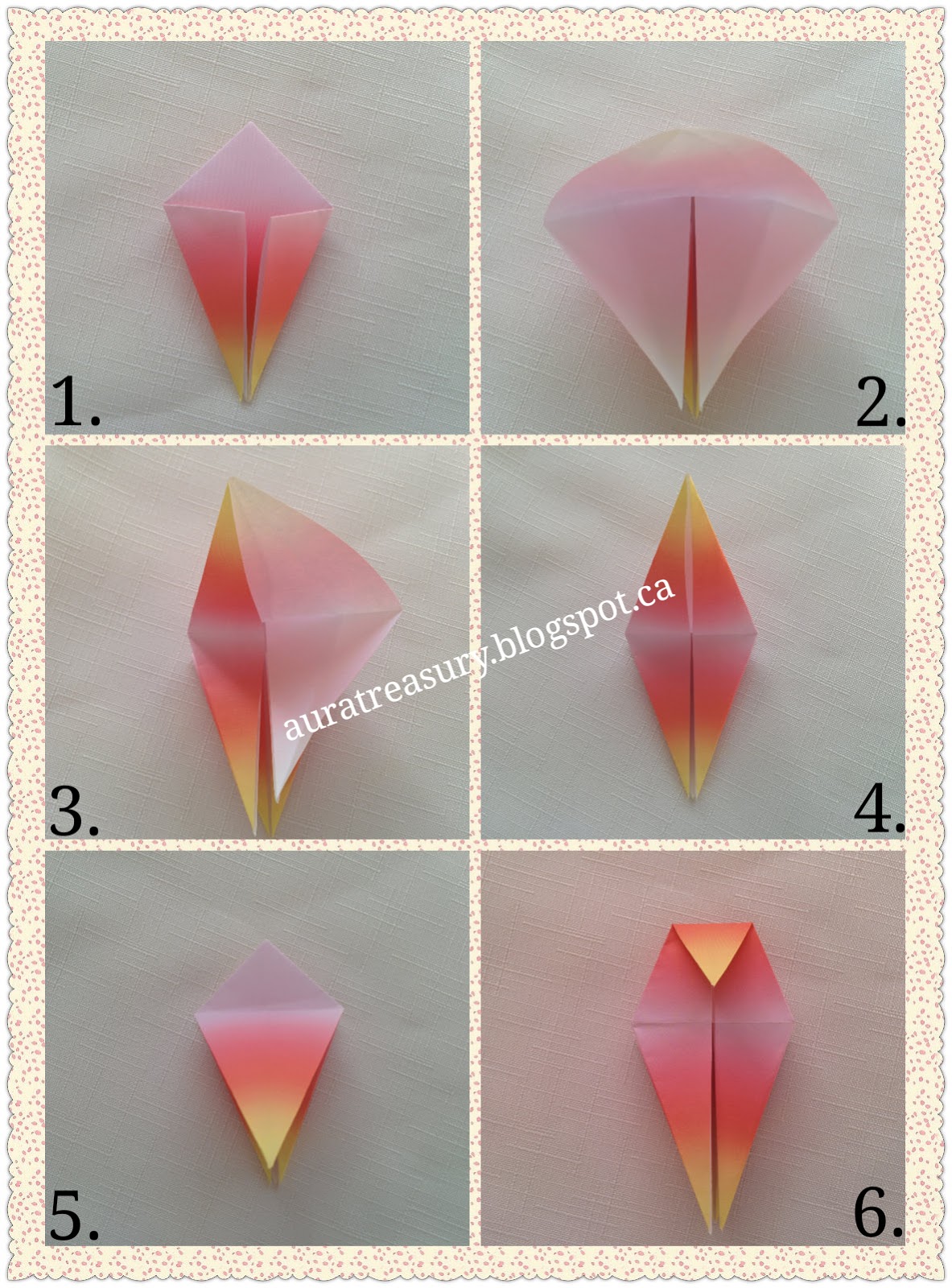 AuRa Treasury DIY Valentine's Origami Flowers