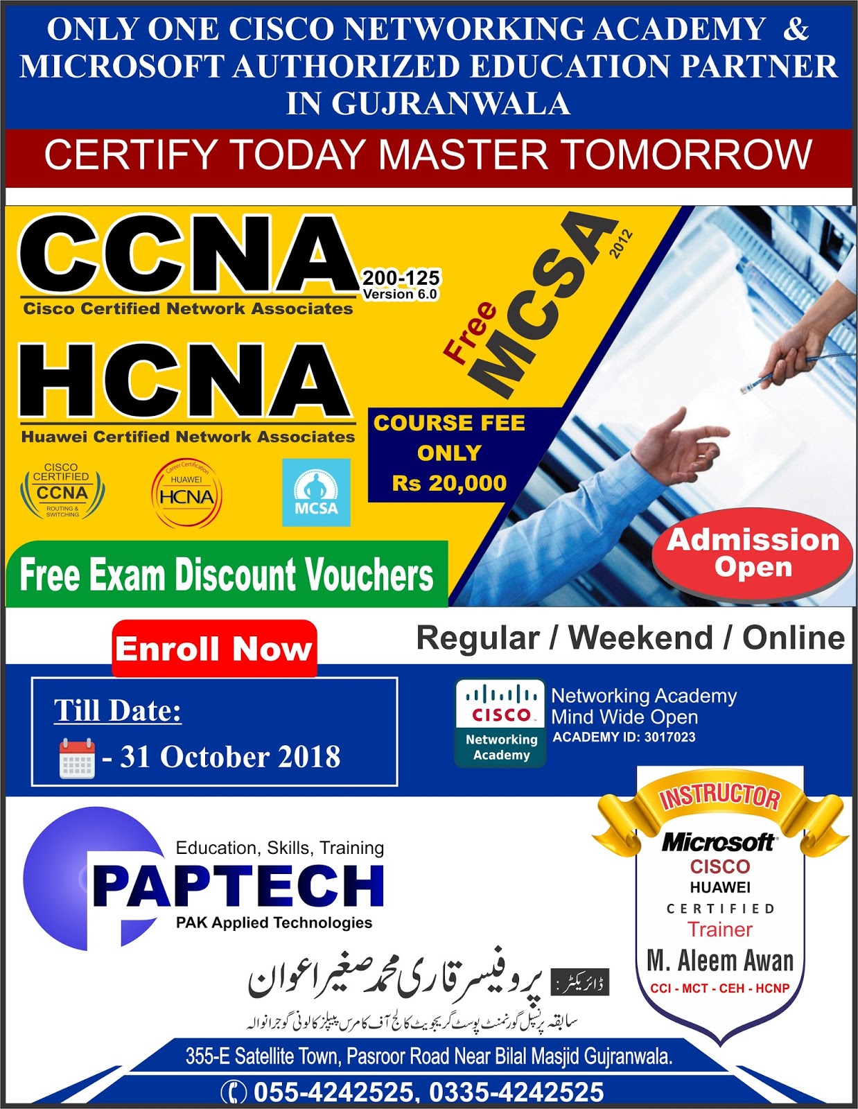 CCNA and HCNA (Router & Switching) with MCSA 2012