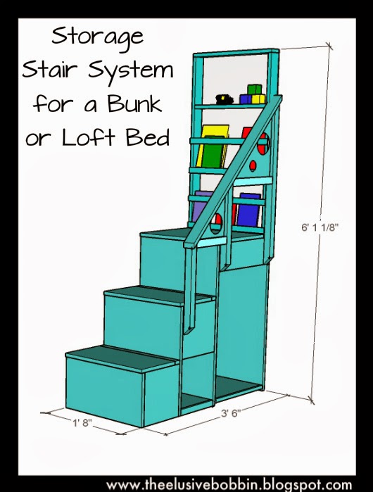 The Elusive Bobbin Storage Stair, How To Build Storage Stairs For Loft Bed