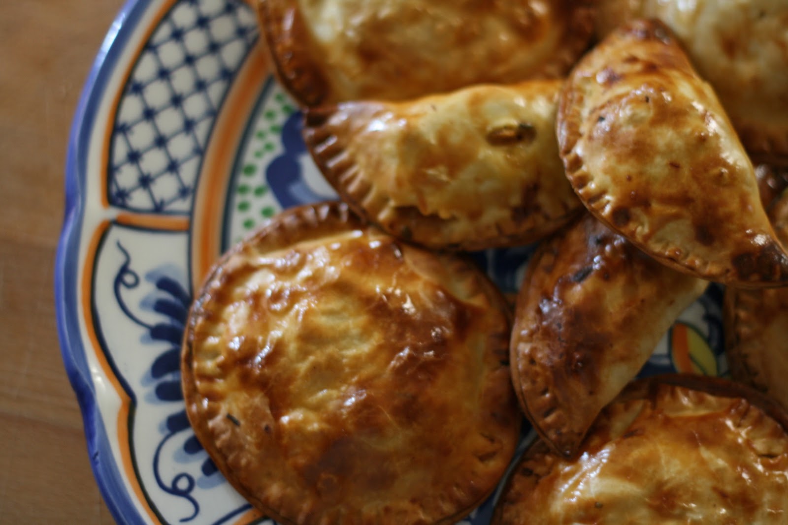 Milli's kitchen Butternut, goats cheese and chorizo empanadas